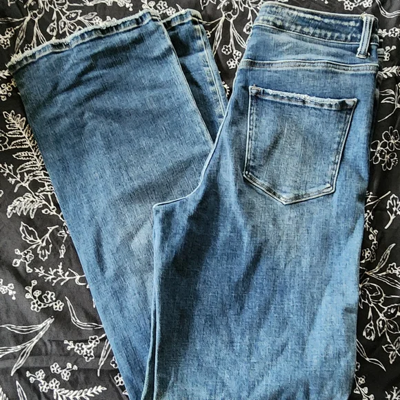 Flying Monkey Blue Distressed Straight Leg Jeans - Picture 3 of 5